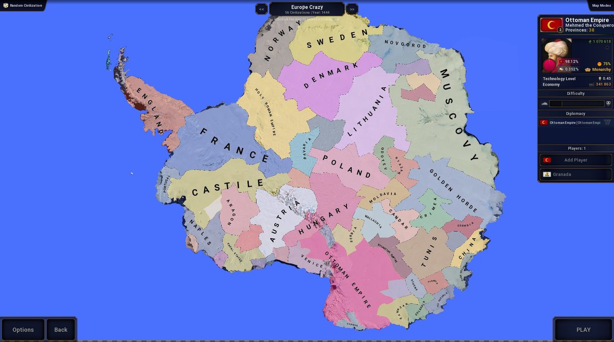 Antartica (522 Provinces)