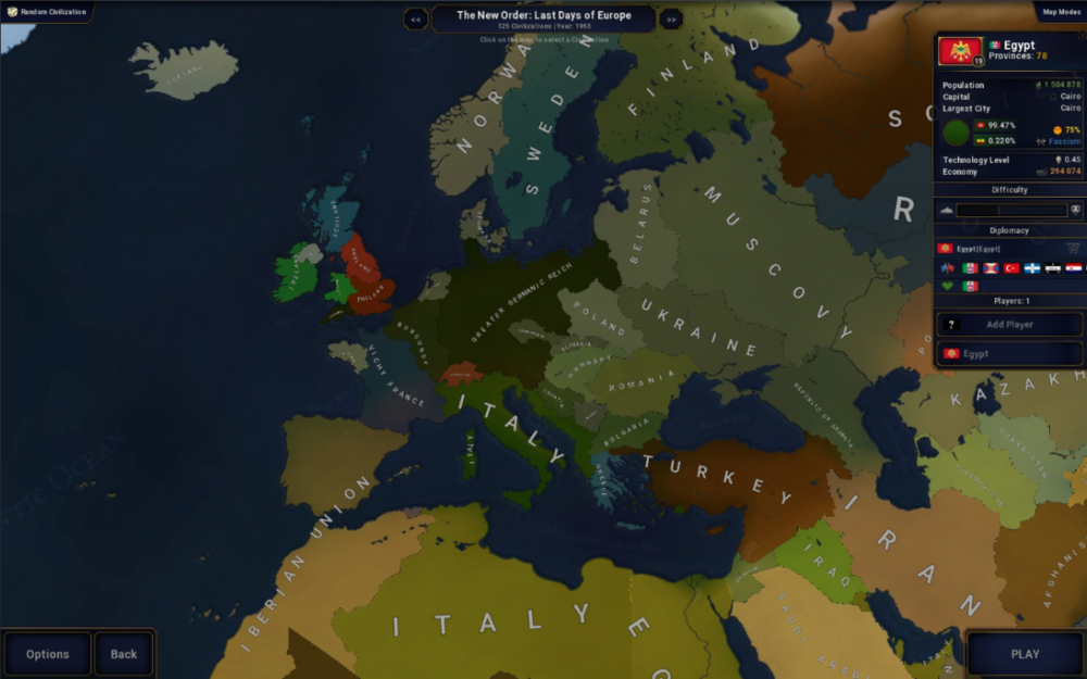 The new order last days of europe карта